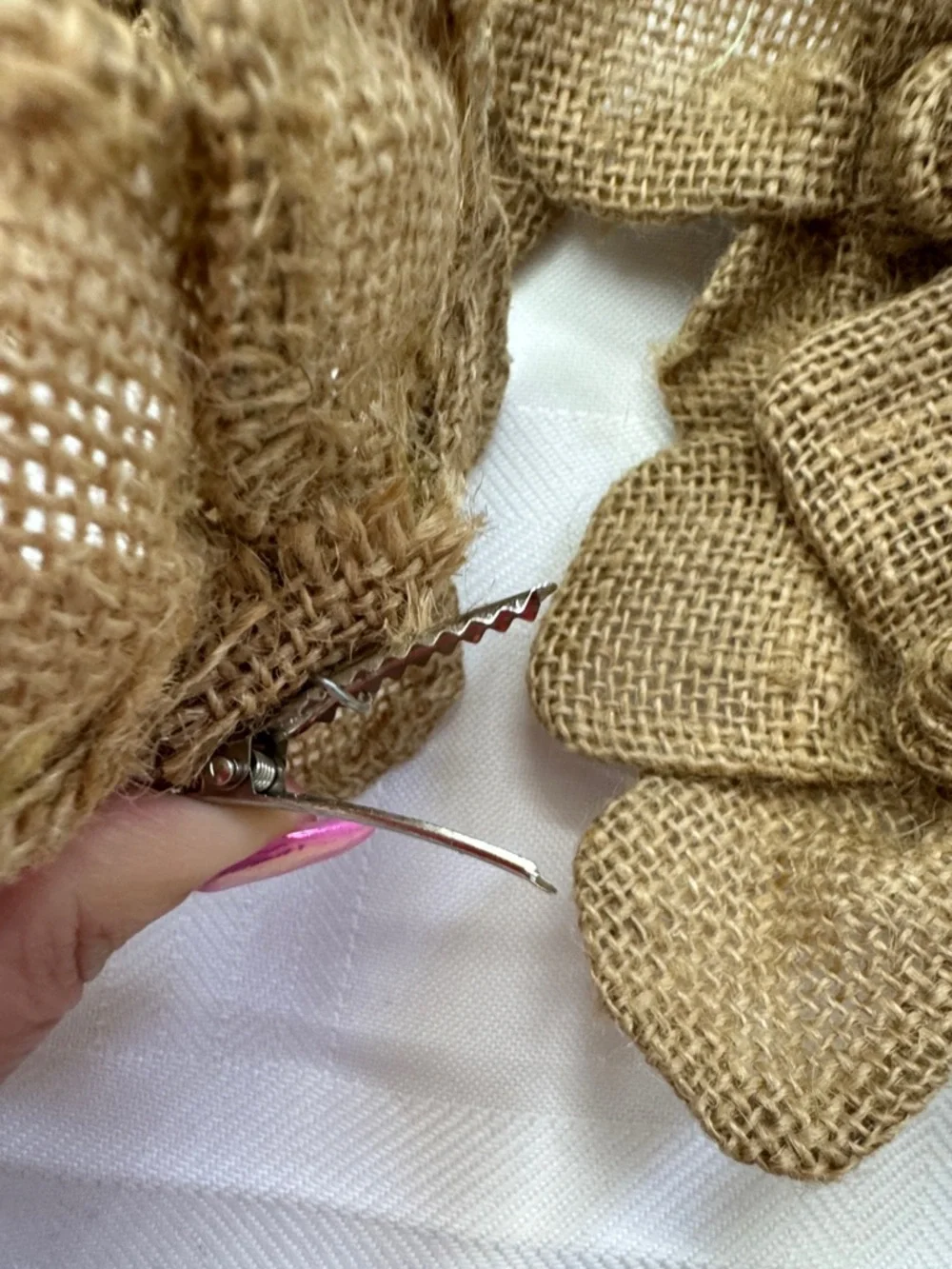 Natural Burlap Flower Accents - Tan Floral Décor